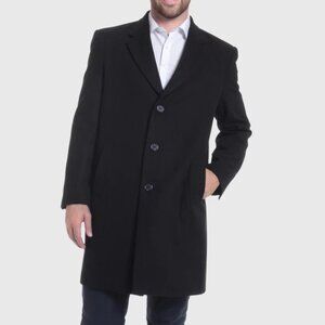 Alpine Swiss Luke Mens Wool Blend Overcoat Single Breasted Topcoat